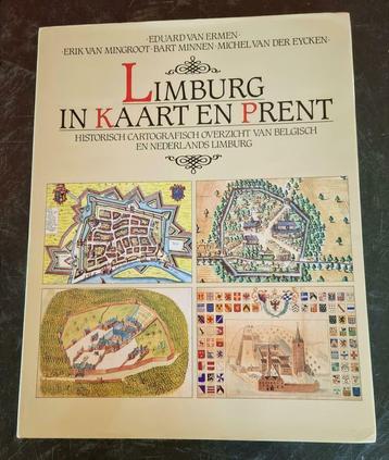 2 boeken Limburg in kaart en prent en vlaanderen in kaart