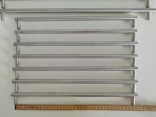 Meubeldeurgrepen inox T-vorm, Doe-het-zelf en Bouw, Hang- en Sluitwerk, Zo goed als nieuw, Inox, Ophalen of Verzenden