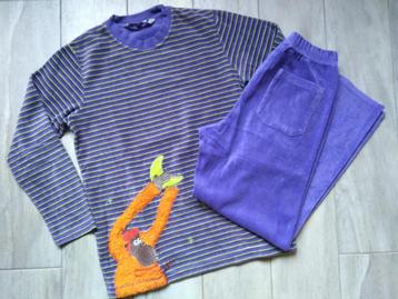 ★ M140 - Woody winterpyjama in velours thema aap beschikbaar voor biedingen