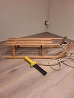 Houten slee 100cm met trekkoord, Kinderen en Baby's, Speelgoed | Buiten | Sleeën, Ophalen, Zo goed als nieuw