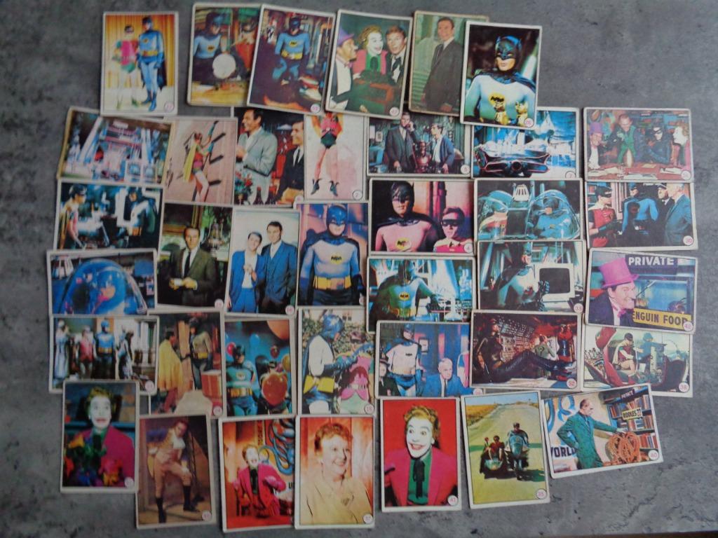 BATMAN kaarten BAT LAFFS  jaren 60 Topps 38x Adam West en Bu, Hobby en Vrije tijd, Stickers en Plaatjes, Verzenden