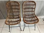 2 chaises en osier, Huis en Inrichting, Stoelen, Ophalen, Gebruikt, Twee, Zwart