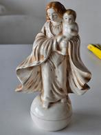 Vintage Franse vieux parijs porselein madonna kind beeldje r, Antiek en Kunst, Antiek | Religieuze voorwerpen, Ophalen of Verzenden