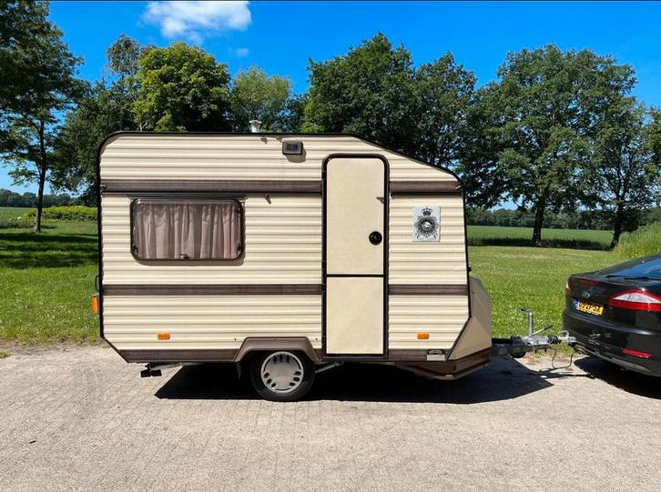Bergland 310 ( 1986 ) vintage caravan evt keuringsvrij, Caravans en Kamperen, Caravans, Bedrijf, tot en met 3, 500 - 750 kg, Kleine zit