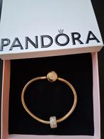 Gold plated armband pandora inclusief bedel, Handtassen en Accessoires, Armbanden, Ophalen of Verzenden, Zo goed als nieuw