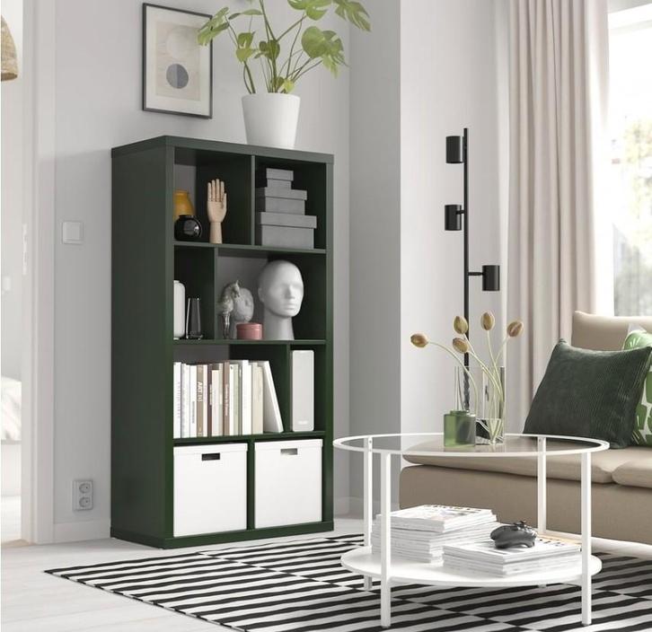 4 maal nieuwe model Kallax in groen., Huis en Inrichting, Kasten | Dressoirs, Nieuw, Ophalen