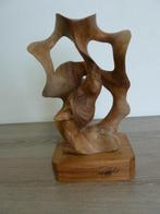 Houten sculptuur /beeld Peter Tam handgemaakt!, Ophalen of Verzenden