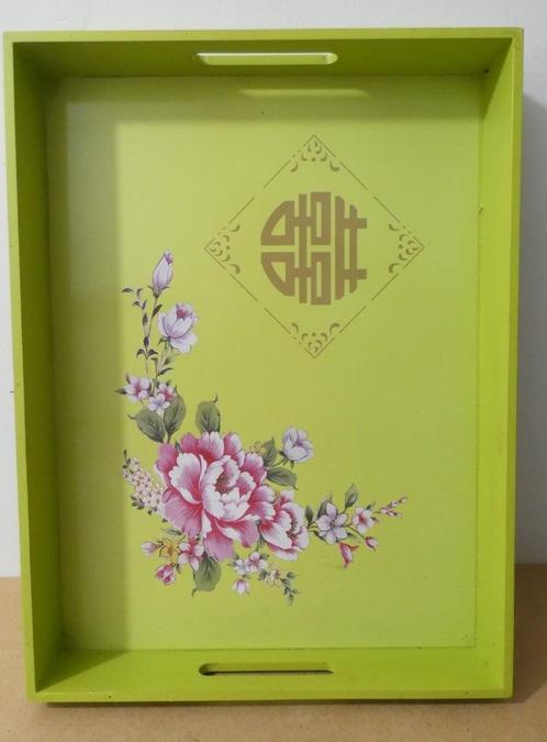 Chinees groen dienblad [1501], Antiek en Kunst, Curiosa en Brocante, Ophalen of Verzenden