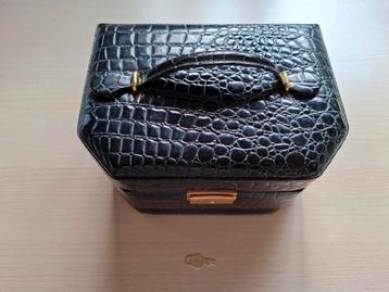 Draagbaar juwelenkistje, croco look. Paolo Cane.  beschikbaar voor biedingen