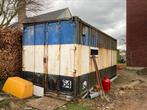 Bouwcontainer met schappen en elektriciteit, Ophalen