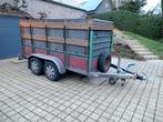 2.000 kg 300x125x120 (4,5m3) dubbelassige geremde aanhanger, Ophalen, Gebruikt