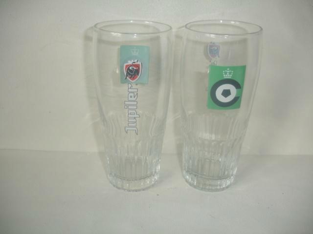 Bierglas Jupiler met embleem van Cercle Brugge, Verzamelen, Biermerken, Zo goed als nieuw, Glas of Glazen, Jupiler, Ophalen of Verzenden