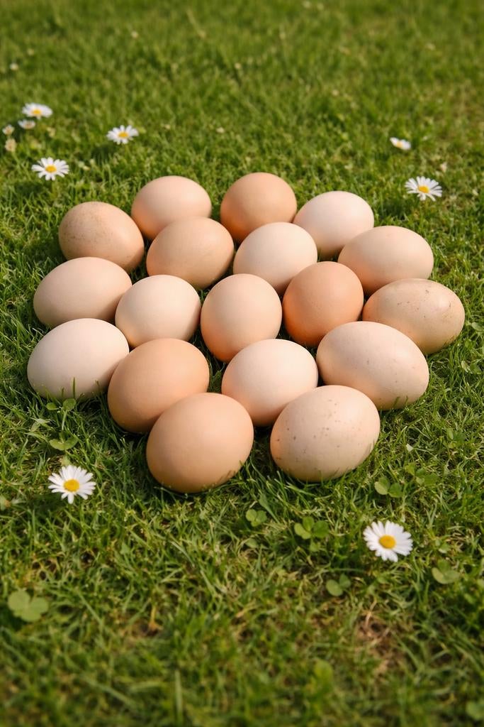 Les œufs à éclore de Brahma. Différentes couches de couleur