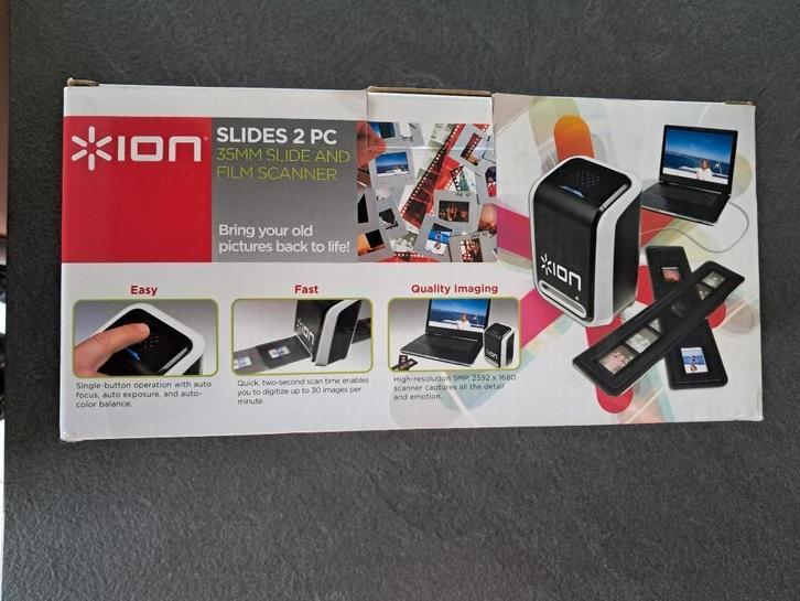 Dia en negatiefscanner Ion Slides2PC slechts 1 keer gebruikt, TV, Hi-fi & Vidéo, TV, Hi-fi & Vidéo Autre, Utilisé, Enlèvement