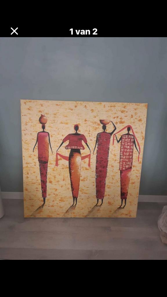 Canvas Afrikaanse vrouwen, Ophalen
