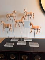 Vijf decoratieve houten paardjes, Antiek en Kunst, Ophalen