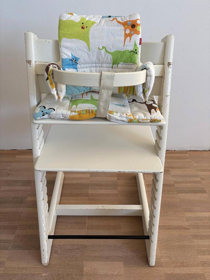 Stokke Tripp Trapp (3 stuks), Kinderen en Baby's, Kinderstoelen, Gebruikt, Meegroeistoel, Aanschuifbaar, Gordel(s), Stoelverkleiner
