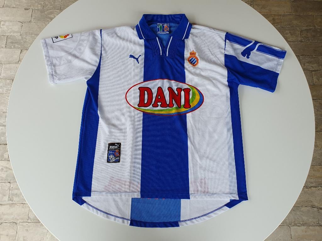 Voetbalshirt Espanyol Dani 1998-1999 Home shirt (Puma, L), Verzamelen, Sportartikelen en Voetbal, Ophalen of Verzenden, Gebruikt