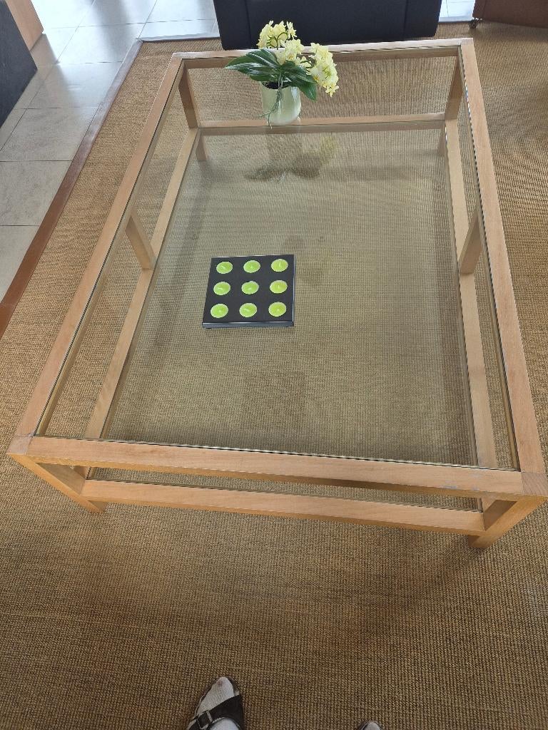 table basse en verre, Maison & Meubles, 100 à 150 cm, Moins de 50 cm, Verre, Enlèvement