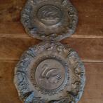 2 tinnen versierde schalen zwanen, Verzenden