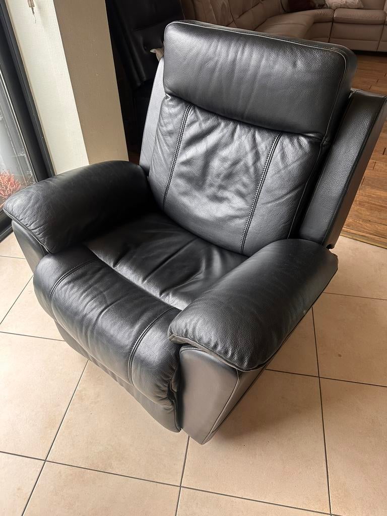 Eenzit relax, Ophalen, Zo goed als nieuw, Leer