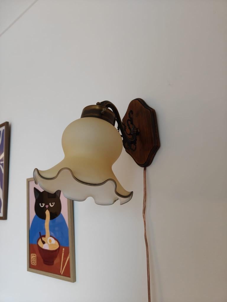 Lampe murale vintage, Enlèvement ou Envoi, Utilisé, Verre