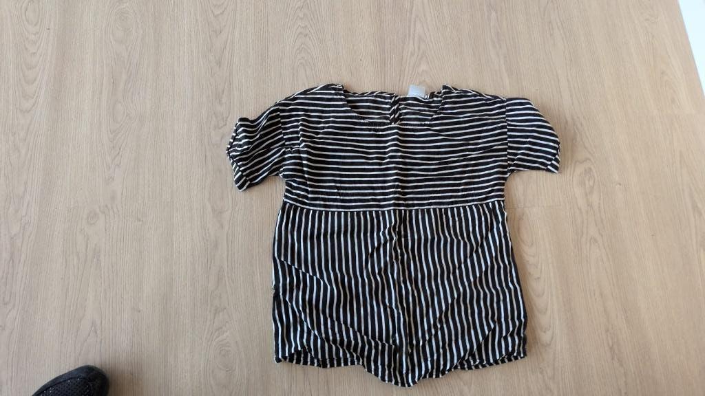 gestreept zwart-wit bloesje - 34 - 4€, Ophalen of Verzenden, Zo goed als nieuw, Maat 34 (XS) of kleiner, Wit