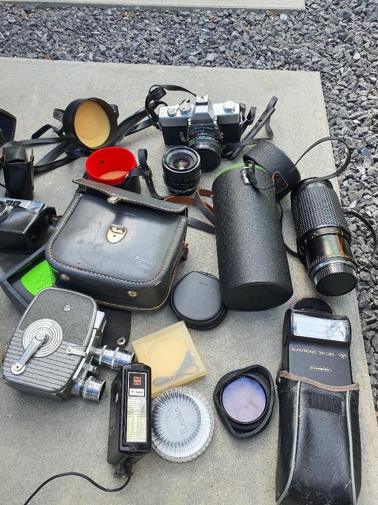 lot Antieke fotocamera’s Origineel, Ophalen, Gebruikt, Spiegelreflex, Overige Merken
