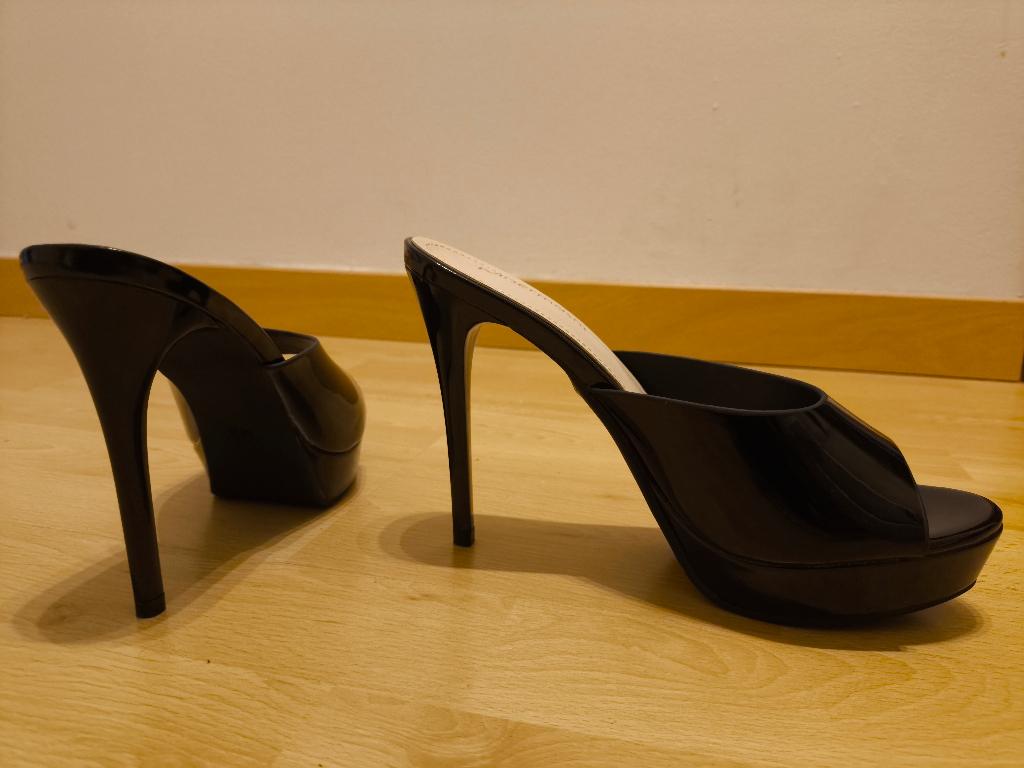 Sandales de soirée, Enlèvement ou Envoi, Comme neuf, Noir, Sandales et Mûles