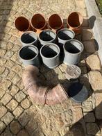 Lot PVC buizen, moffen en ellebogen, Doe-het-zelf en Bouw, Ophalen, Afvoer, Gebruikt, PVC