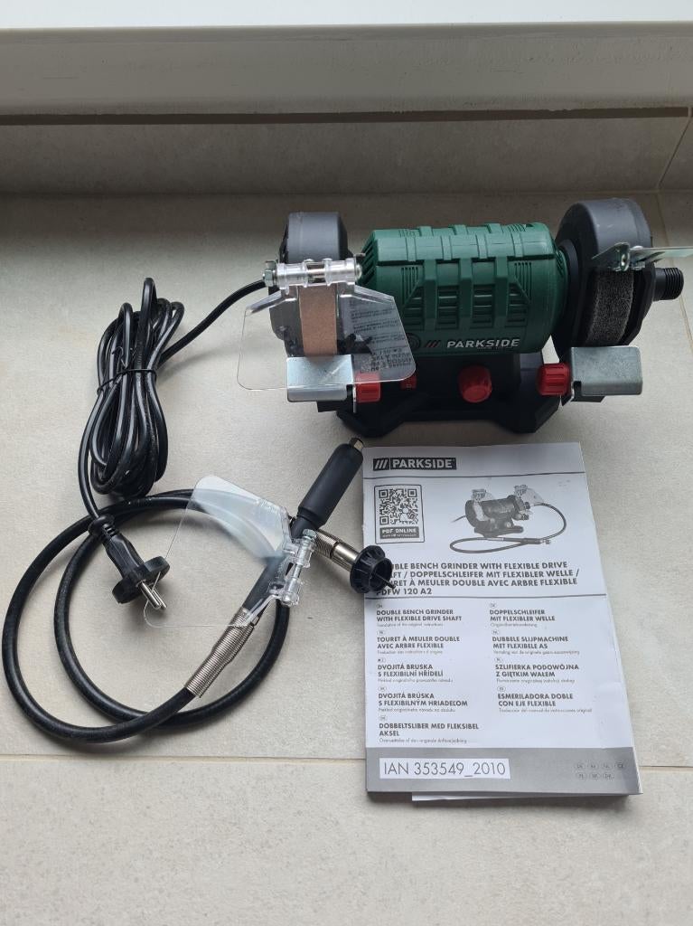 Tafelslijpmachine met flexibel, Bricolage & Construction, Outillage | Meuleuses, Enlèvement, Comme neuf, Moins de 700 watts, Banc de travail