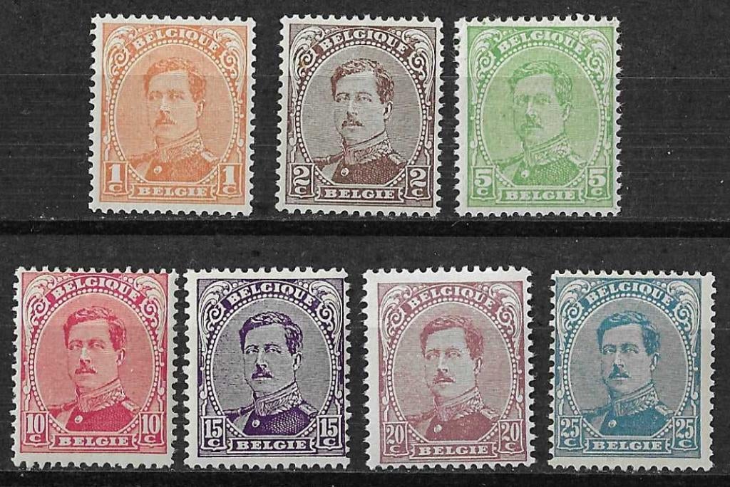 België OPC 135-141 Z.M. Koning Albert I **, Koninklijk huis, Ophalen of Verzenden, Postfris, Postfris