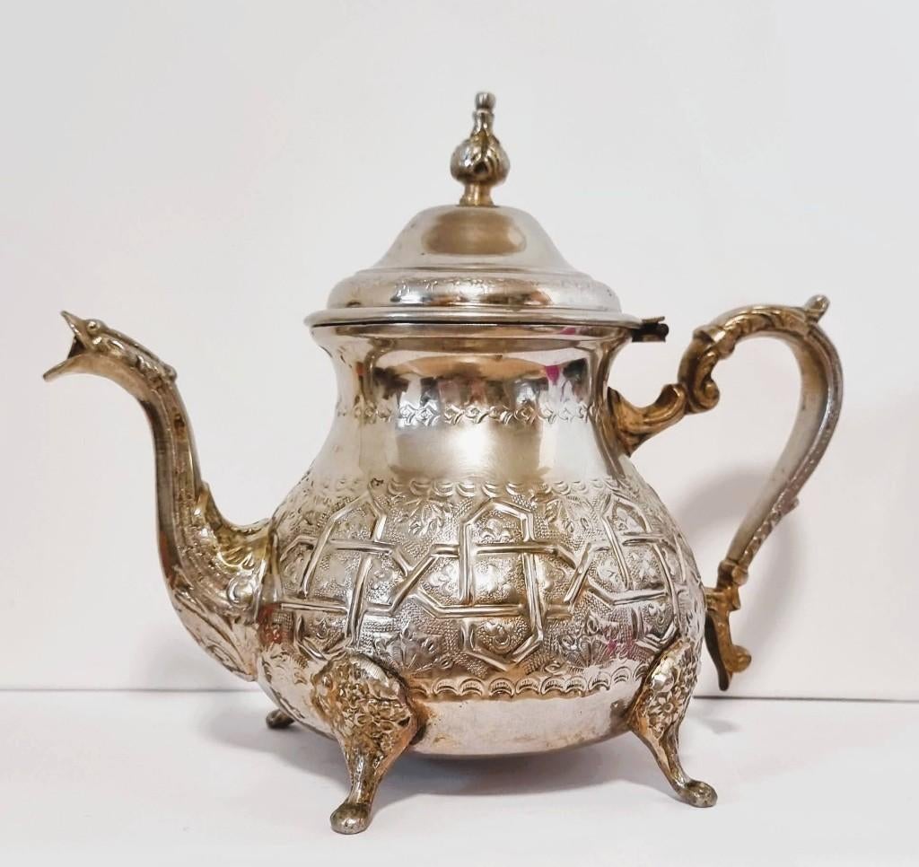 Arabische Theepot met gravures., Ophalen of Verzenden