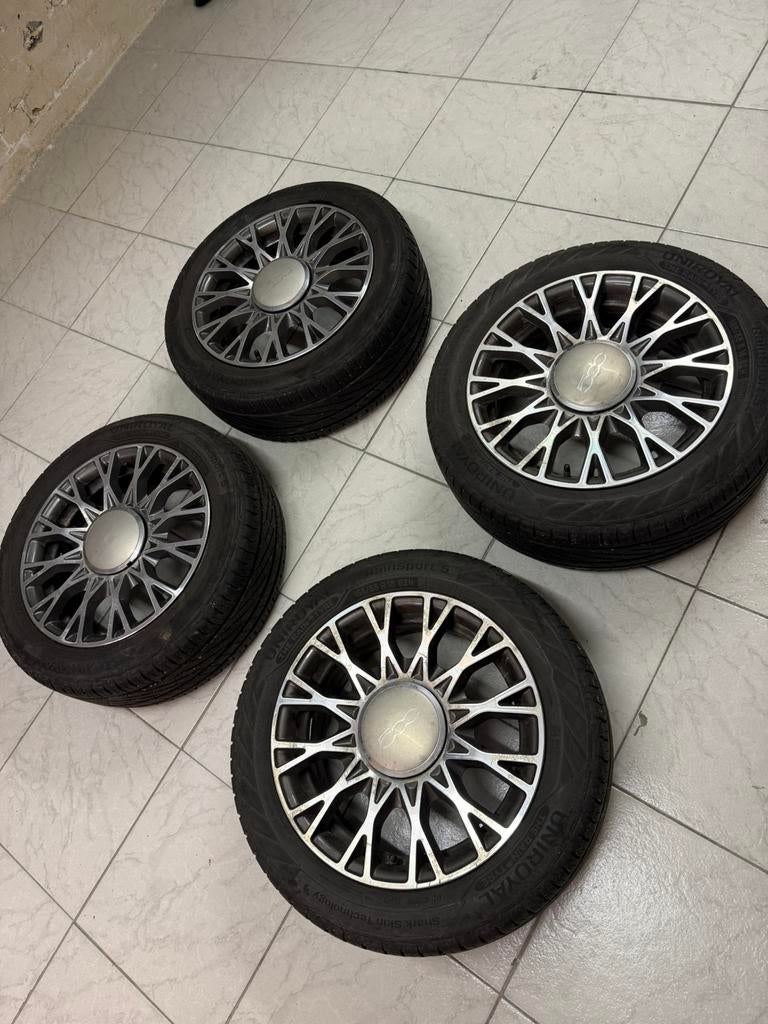 4 pneus été  15 pouces +jantes d’origine Fiat 500, Autos : Pièces & Accessoires, Pneus & Jantes, 15 pouces, Pneus et Jantes, Pneus été