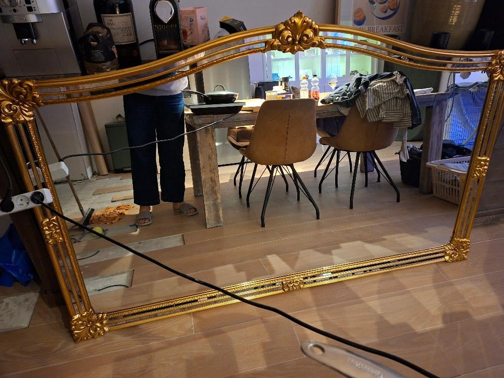 Grote spiegel, Huis en Inrichting, Woonaccessoires | Spiegels, Ophalen, Zo goed als nieuw
