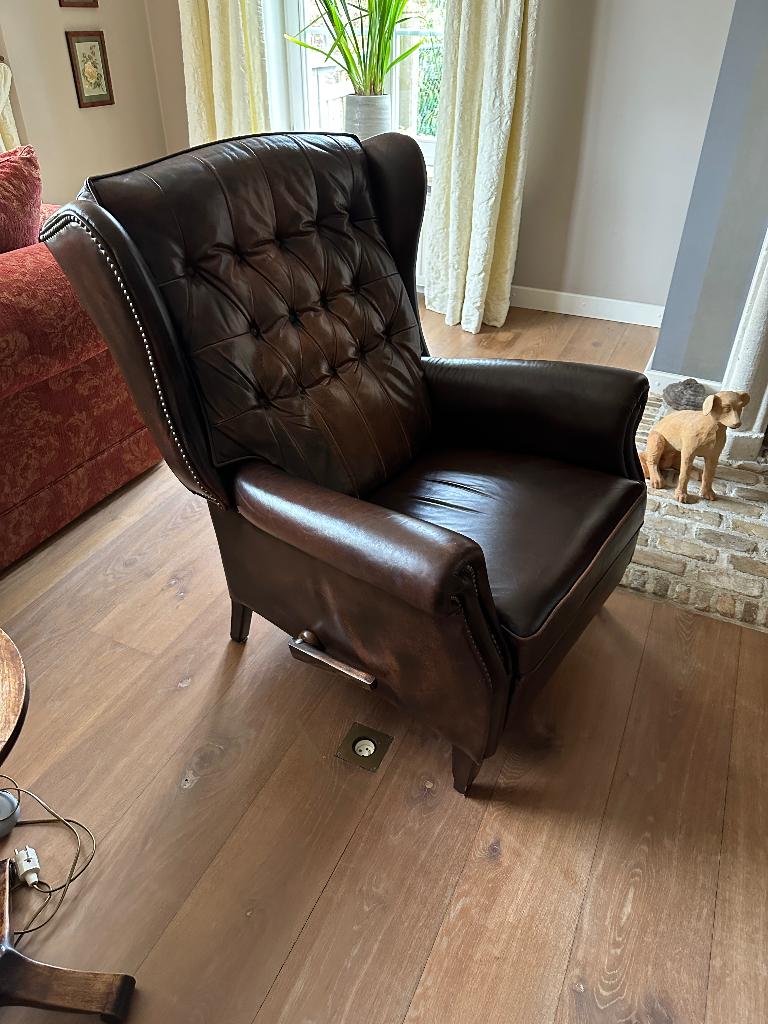 Leren stoel / zetel, Ophalen, Gebruikt, Eenpersoons, Leer