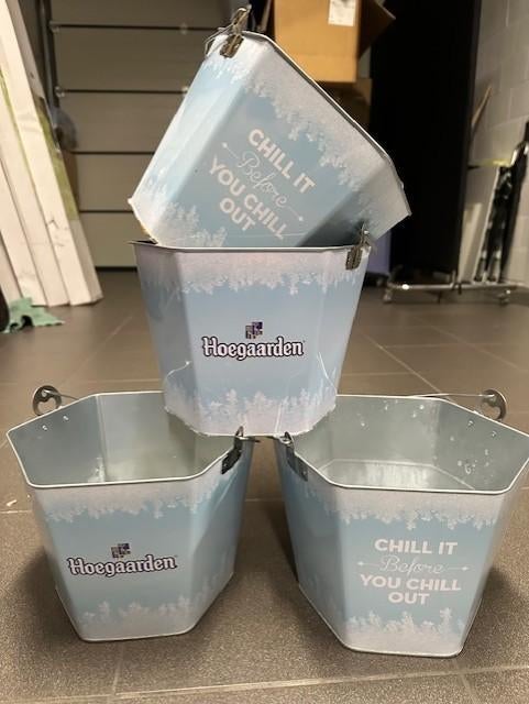 4 ijsemmer Hoegaarden, Ophalen, Zo goed als nieuw, Overige typen, Overige merken