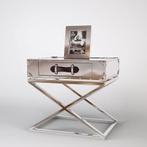 2x Eichholtz LUXE bijzettafel nachtkastje Barclay tafeltje, Huis en Inrichting, Ophalen, Metaal of Aluminium, 55 tot 70 cm, Zo goed als nieuw