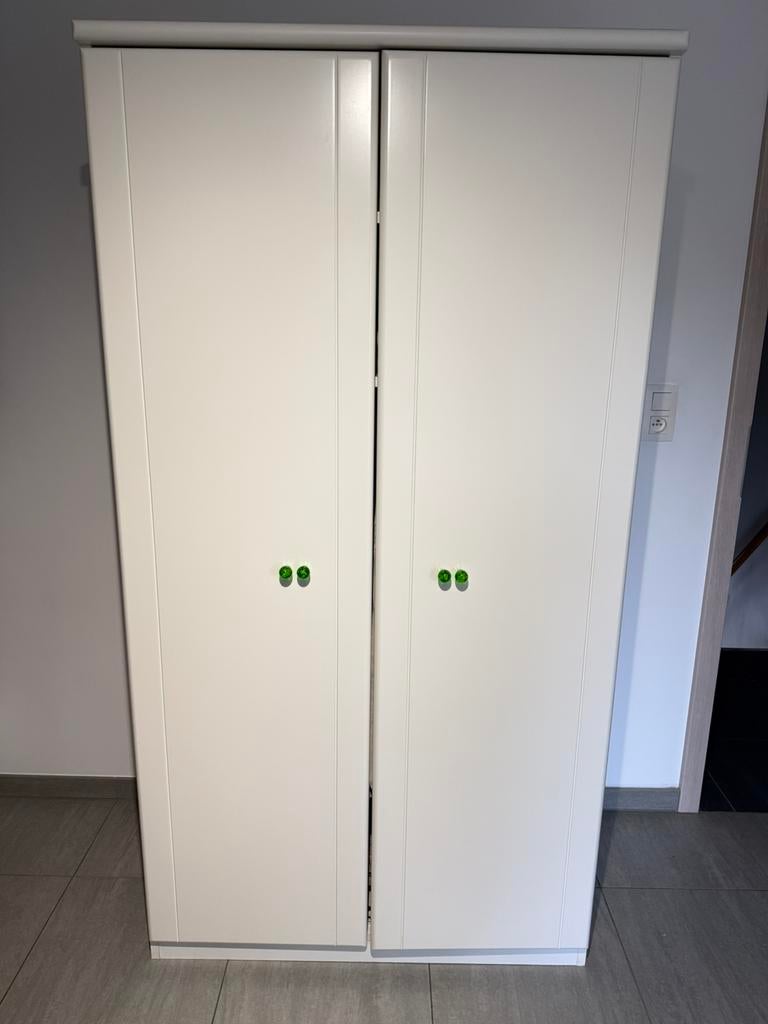 Armoire blanche 2 portes, Maison & Meubles, Enlèvement, Utilisé