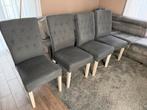 4 grijze stoelen York, Ophalen, Zo goed als nieuw