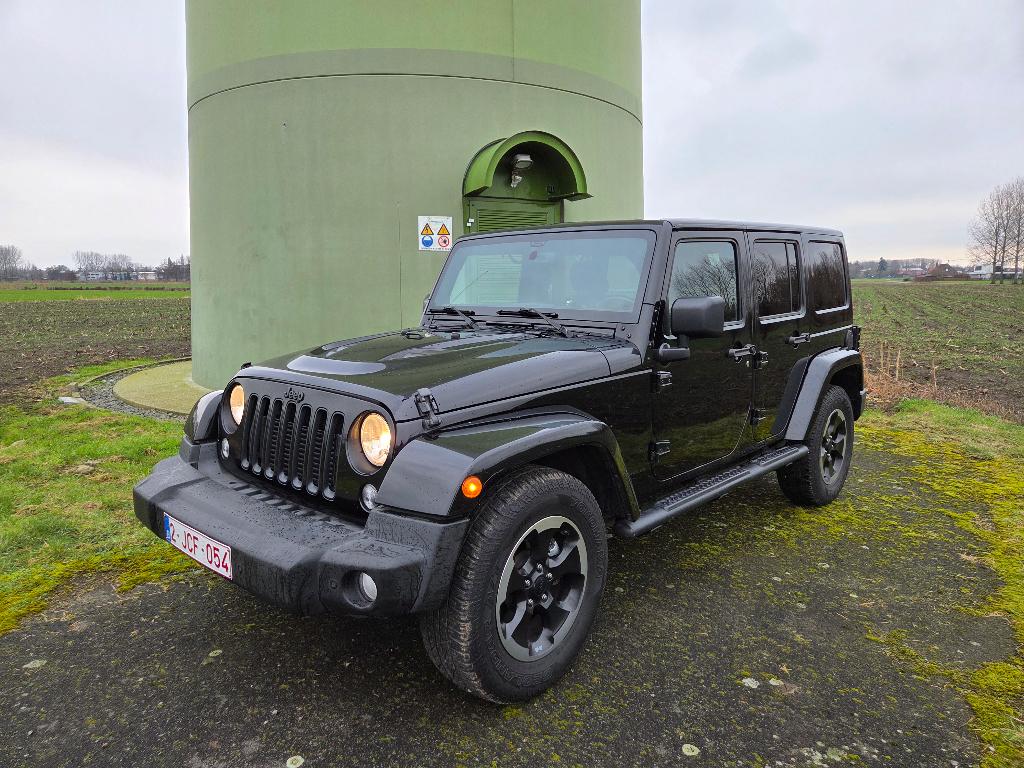 JEEP WRANGLER JKU 2.8 CRD - 2015 - LICHTE VRACHT - AUTOMAAT, Auto's, Jeep, Automaat, Euro 5, Zwart, 4 cilinders