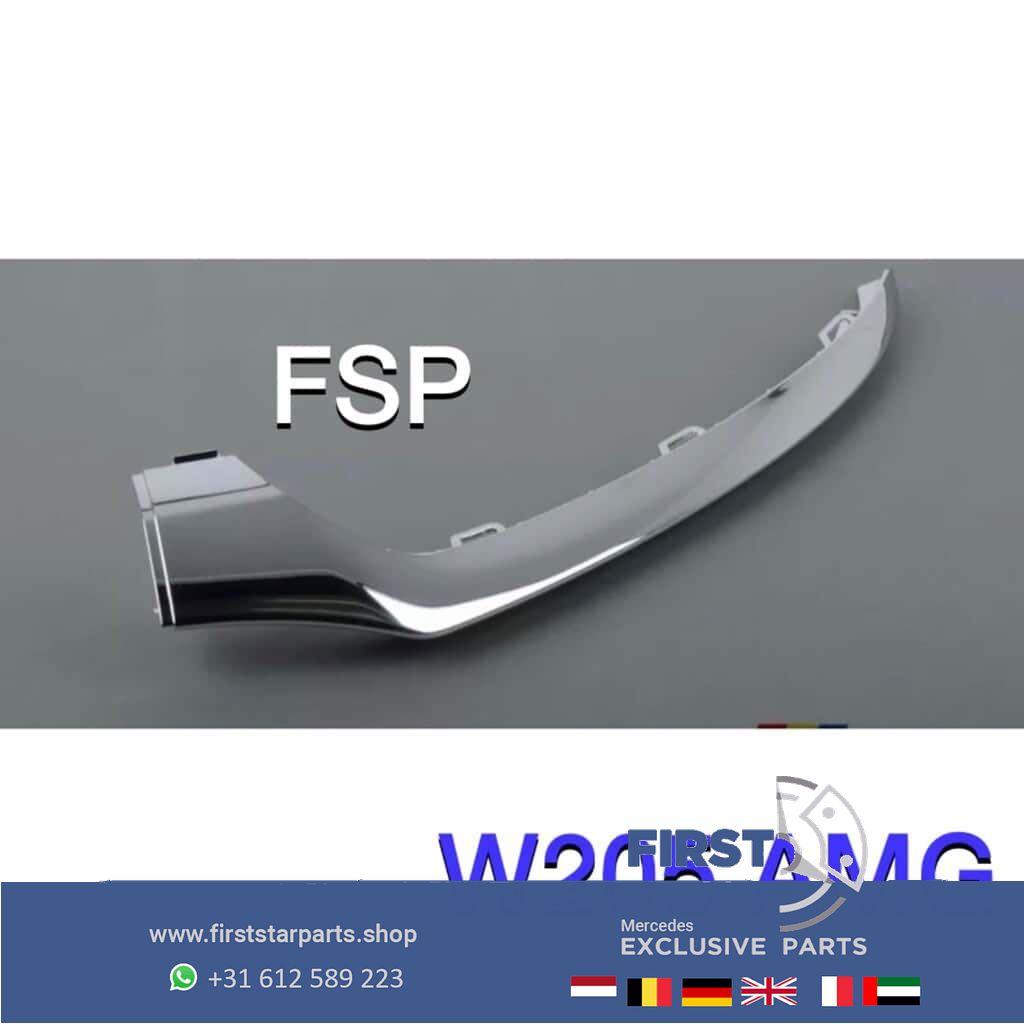 W205 AMG bumper chrome sierstrip Mercedes C Klasse links / r, Gebruikt, -, Ophalen of Verzenden, -