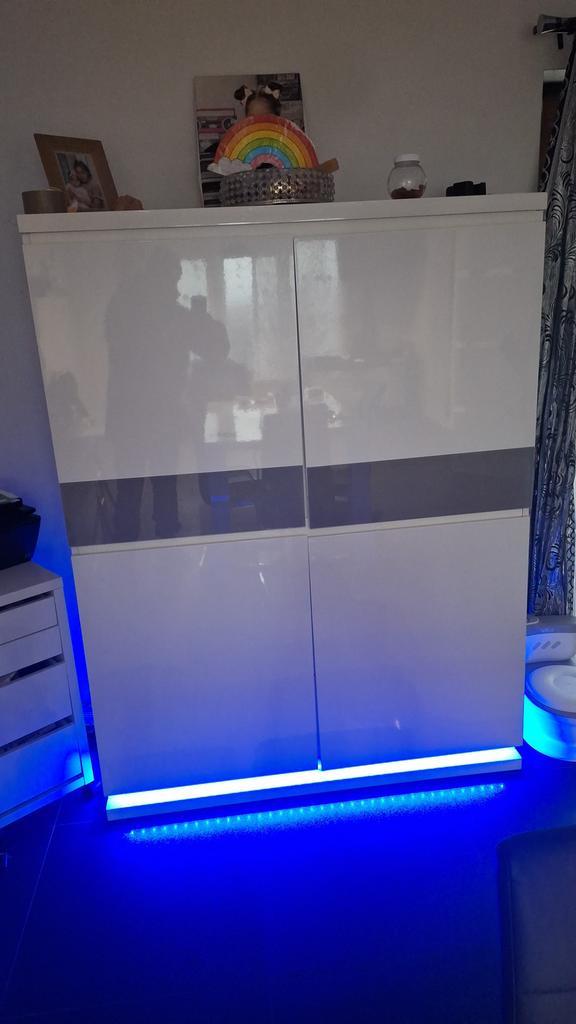 Salle à manger blanc laqué, Maison & Meubles, Tables | Tables à manger, Comme neuf, Enlèvement ou Envoi