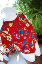 vintage dressing ’80-ties rood bloemen blouse T-shir, Kleding | Dames, Vintage Dressing, Nieuw, Ophalen of Verzenden, Maat 34 (XS) of kleiner
