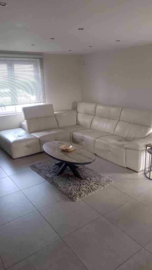 Canapé d'angle en cuir, Maison & Meubles, Enlèvement, Utilisé, Cuir, Contemporain