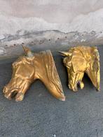 2 stuks unieke oude koppen in zink van paard oude slagerij, Enlèvement