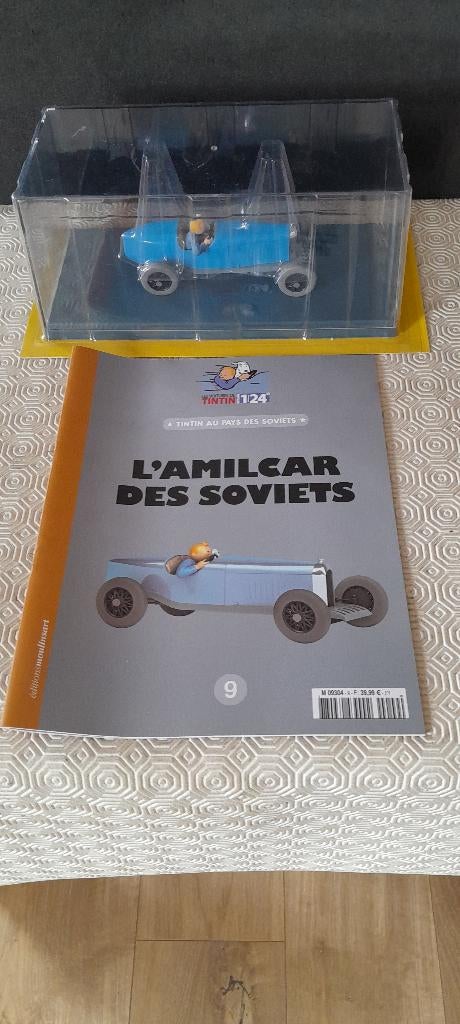 VOITURE TINTIN HACHETTE 1/24 EME L AMILCAR DES SOVIETS, Collections, Enlèvement ou Envoi, Comme neuf