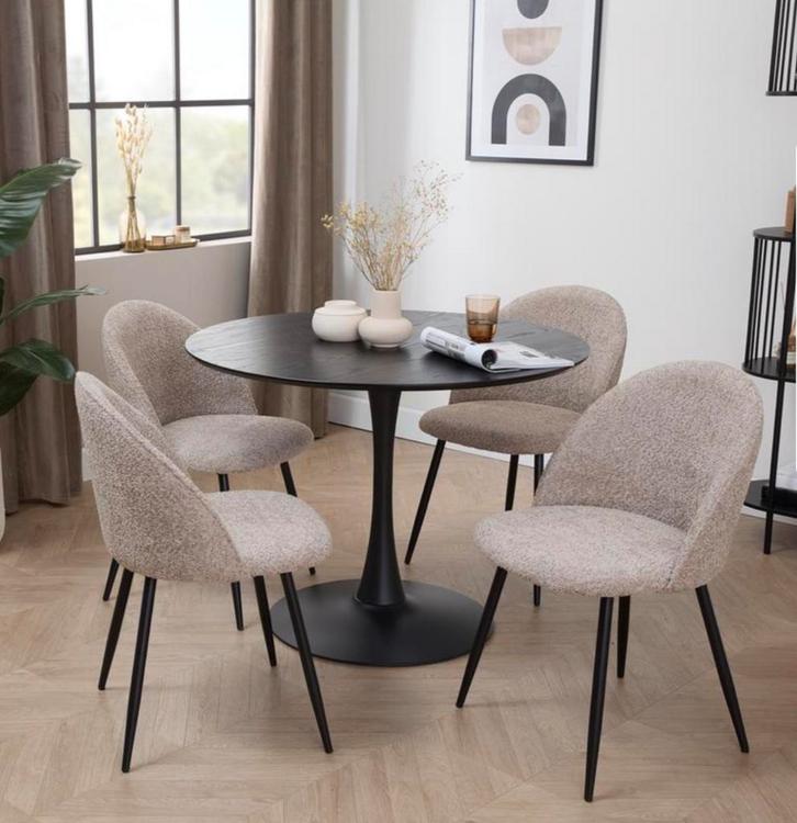 4 eetkamerstoelen, Huis en Inrichting, Stoffering | Vloerbedekking, Ophalen