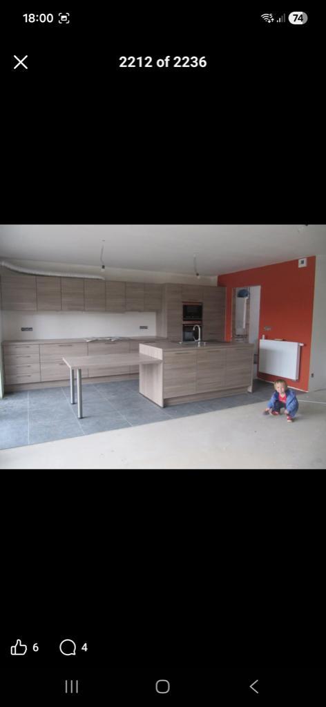 Keuken te koop!, Maison & Meubles, Cuisine | Cuisines complètes, Utilisé, Brun, Synthétique, Avec îlot, Enlèvement