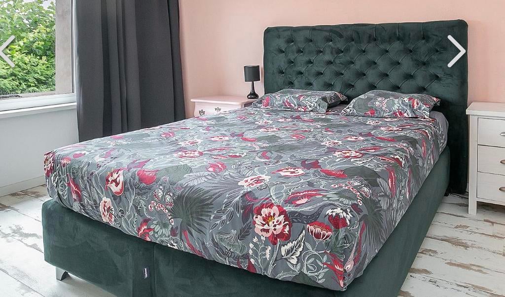 Karlsson boxspring, Maison & Meubles, Chambre à coucher | Lits boxsprings, Enlèvement, Comme neuf, Vert